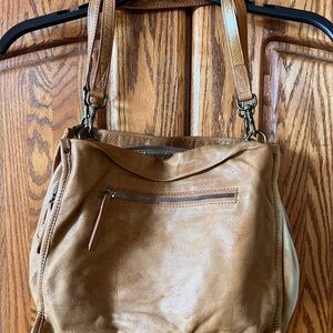 American Leather Co. Tan Genuine Leather Shoulder Bag